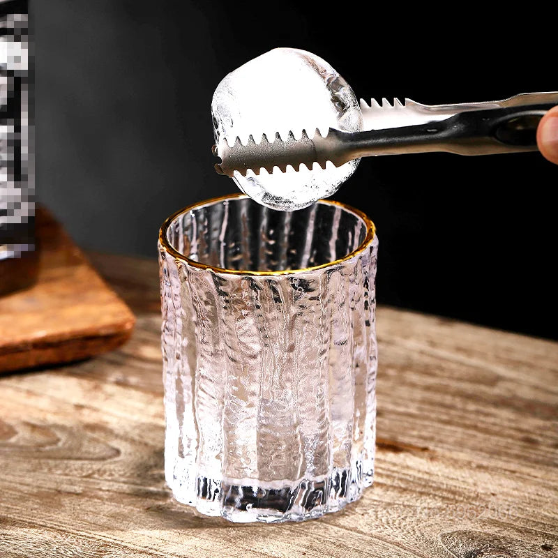 Japanese Hammer Tree Bark Pattern Old Fashioned Glass Of Whisky Frosted Crystal Liquor Glass Whiskey Cup Beer Tumbler Wineglass