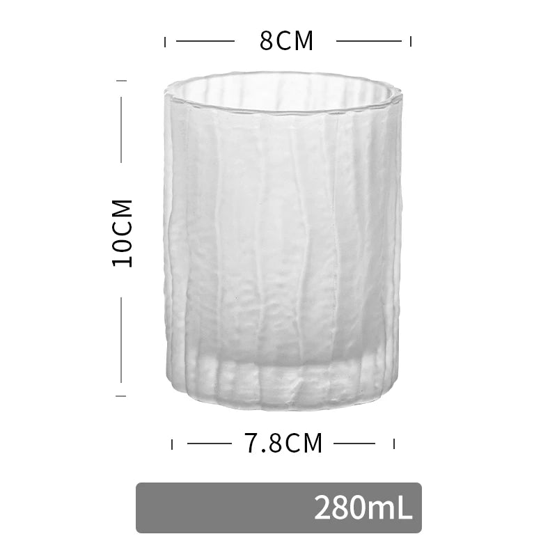 Japanese Hammer Tree Bark Pattern Old Fashioned Glass Of Whisky Frosted Crystal Liquor Glass Whiskey Cup Beer Tumbler Wineglass