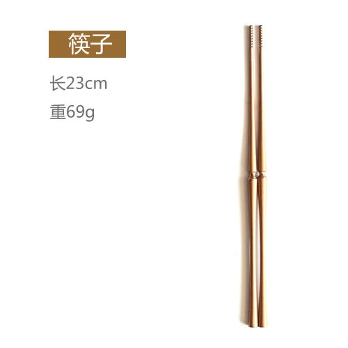 Luxury Rose Golden Cutlery Set 304 Stainless Steel Colored Dinner Knife & Fork Dinnerware Tableware Kitchen Accessories