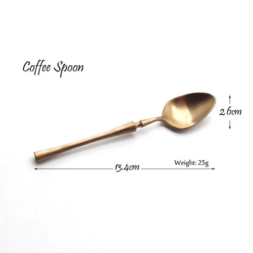 Luxury Rose Golden Cutlery Set 304 Stainless Steel Colored Dinner Knife & Fork Dinnerware Tableware Kitchen Accessories