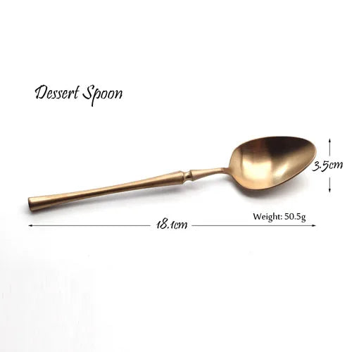 Luxury Rose Golden Cutlery Set 304 Stainless Steel Colored Dinner Knife & Fork Dinnerware Tableware Kitchen Accessories