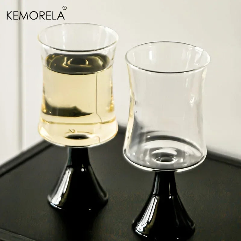 KEMORELA Champagne Glasses 1/2PCS Reusable Machine Washable Glass Goblet For Cold Beverages Ideal for Dinners Parties Restaurant