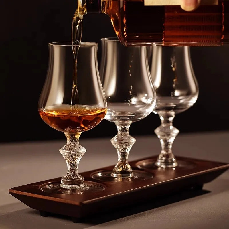 Macallan King Luxury Crystal Whiskey Snifer Professional Whisky Tasting Cup Wine Copita Nosing Glass High-end Goblet Hand Made