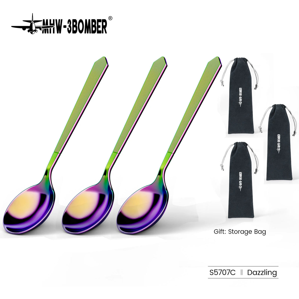 MHW-3BOMBER 1/2/3Pcs Measuring Spoon Coffee Tasting Spoon Stainless Steel Round Spoon for Baking/Cooking/Dessert Kitchen Tool