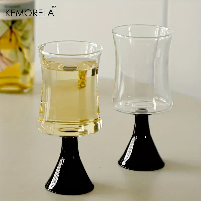 KEMORELA Champagne Glasses 1/2PCS Reusable Machine Washable Glass Goblet For Cold Beverages Ideal for Dinners Parties Restaurant