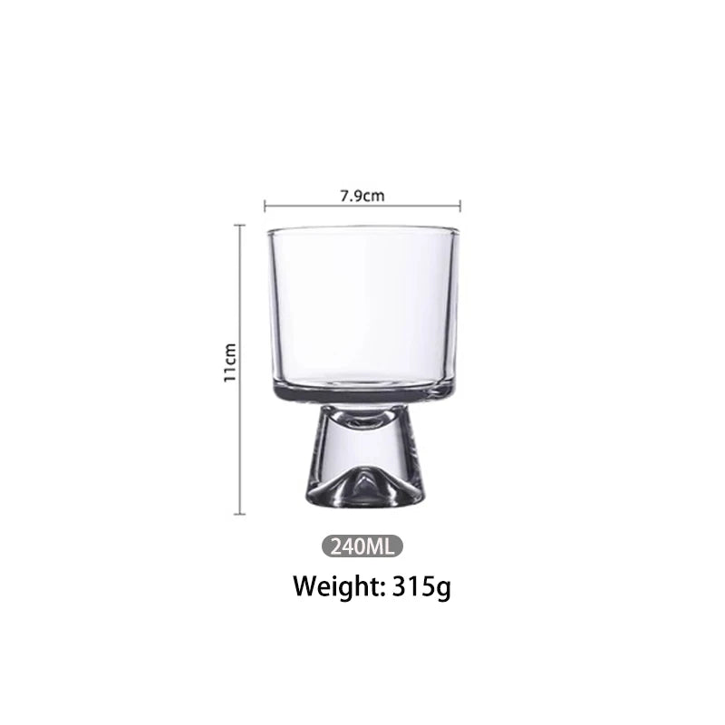 8.1oz Mini Glass Cup Long Stem Perfect for Red Wine Ice Cream Cold Drinks Coffee Fruit Desserts Yogurt Pudding Juice