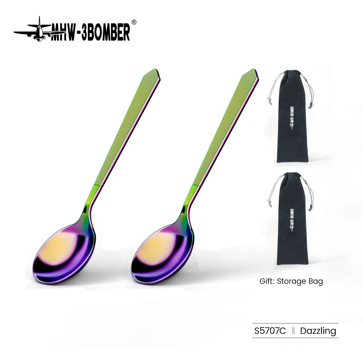 MHW-3BOMBER 1/2/3Pcs Measuring Spoon Coffee Tasting Spoon Stainless Steel Round Spoon for Baking/Cooking/Dessert Kitchen Tool
