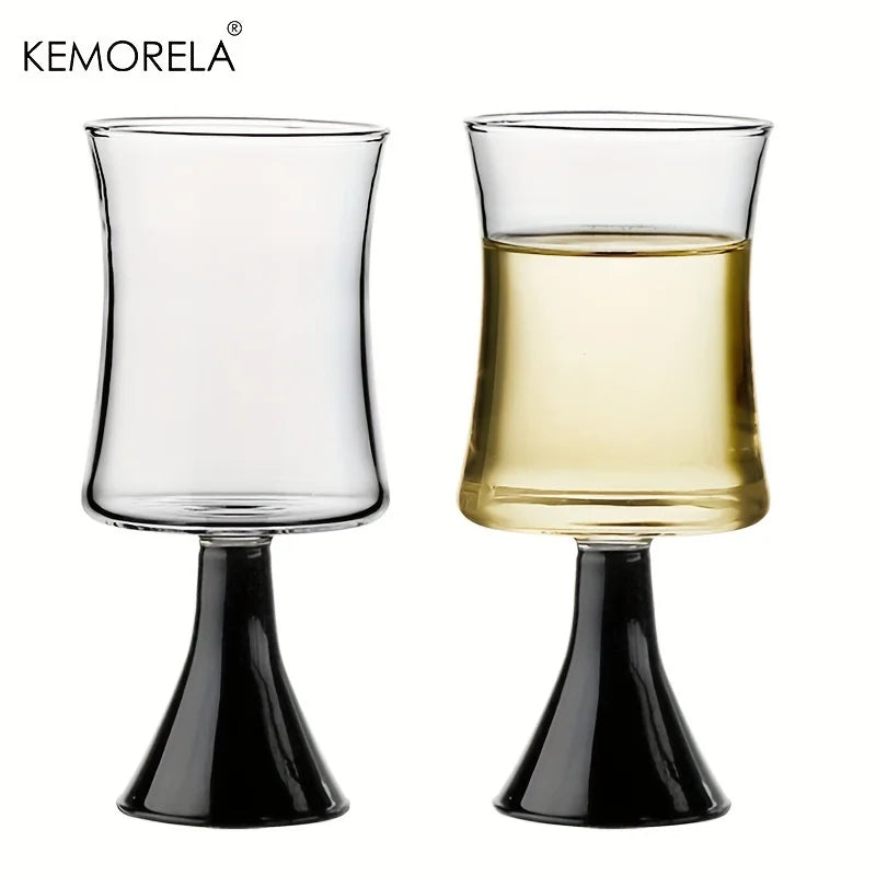 KEMORELA Champagne Glasses 1/2PCS Reusable Machine Washable Glass Goblet For Cold Beverages Ideal for Dinners Parties Restaurant