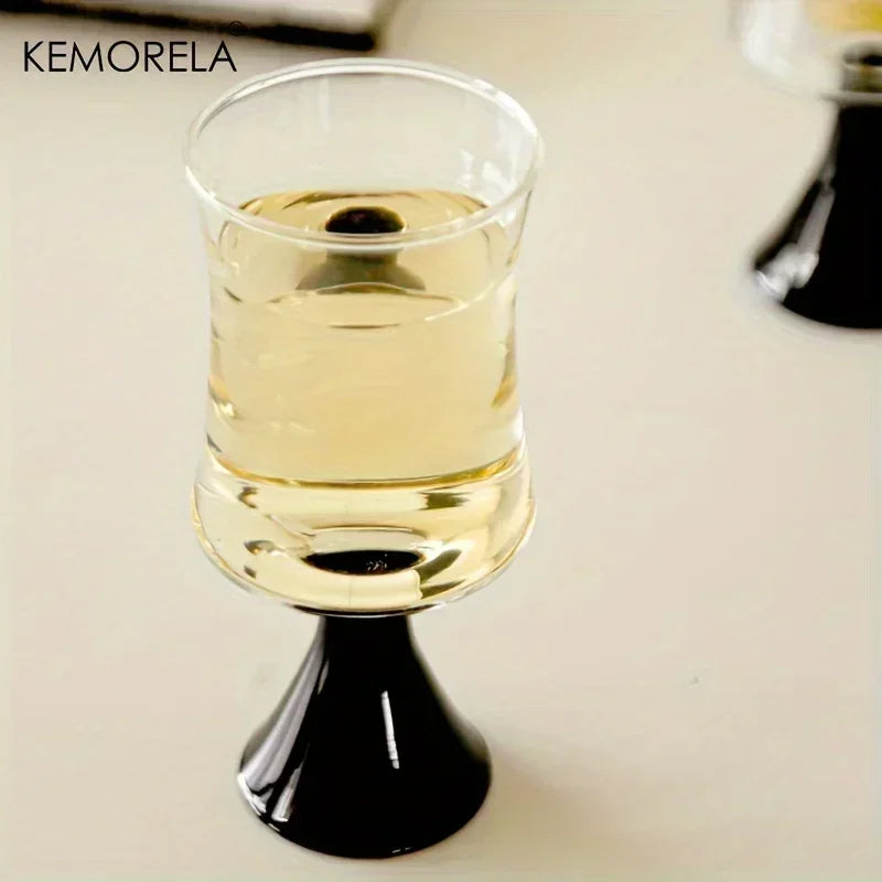 KEMORELA Champagne Glasses 1/2PCS Reusable Machine Washable Glass Goblet For Cold Beverages Ideal for Dinners Parties Restaurant