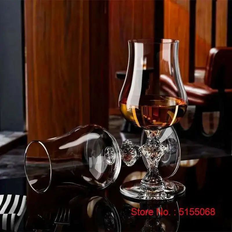 Macallan King Whiskey Cup Luxury Crystal Wine Tasting Snifer Professional Copita Nosing Glass Finest Whisky Goblet Pure Handmade