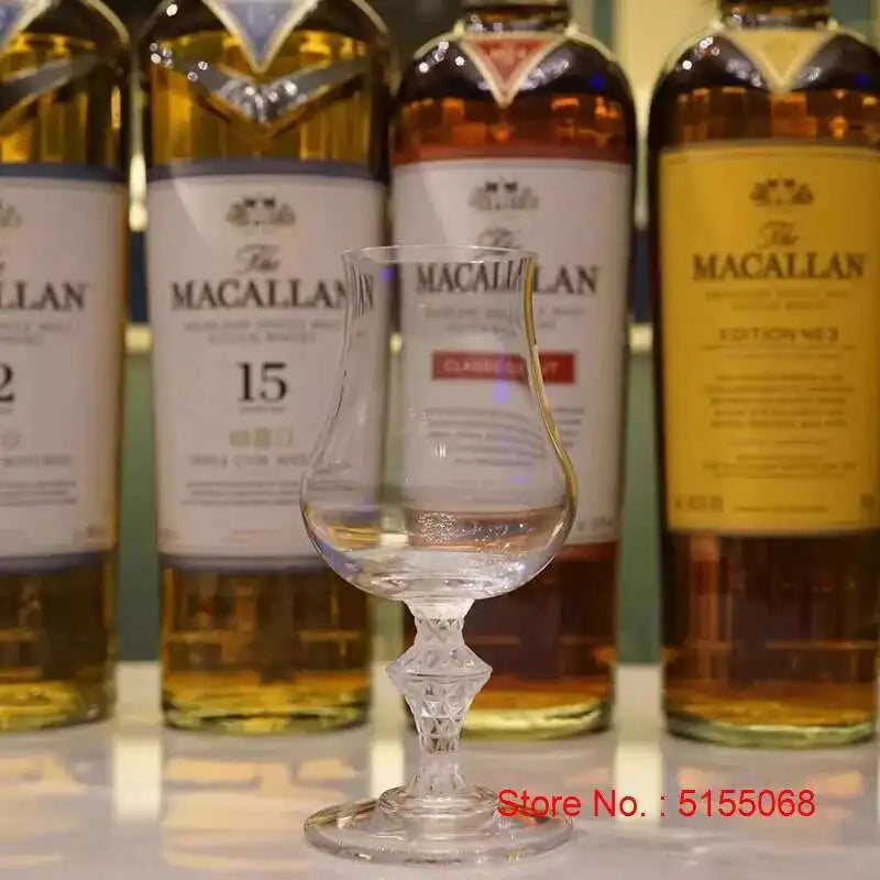 Macallan King Whiskey Cup Luxury Crystal Wine Tasting Snifer Professional Copita Nosing Glass Finest Whisky Goblet Pure Handmade