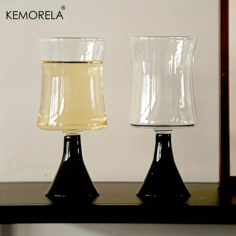 KEMORELA Champagne Glasses 1/2PCS Reusable Machine Washable Glass Goblet For Cold Beverages Ideal for Dinners Parties Restaurant
