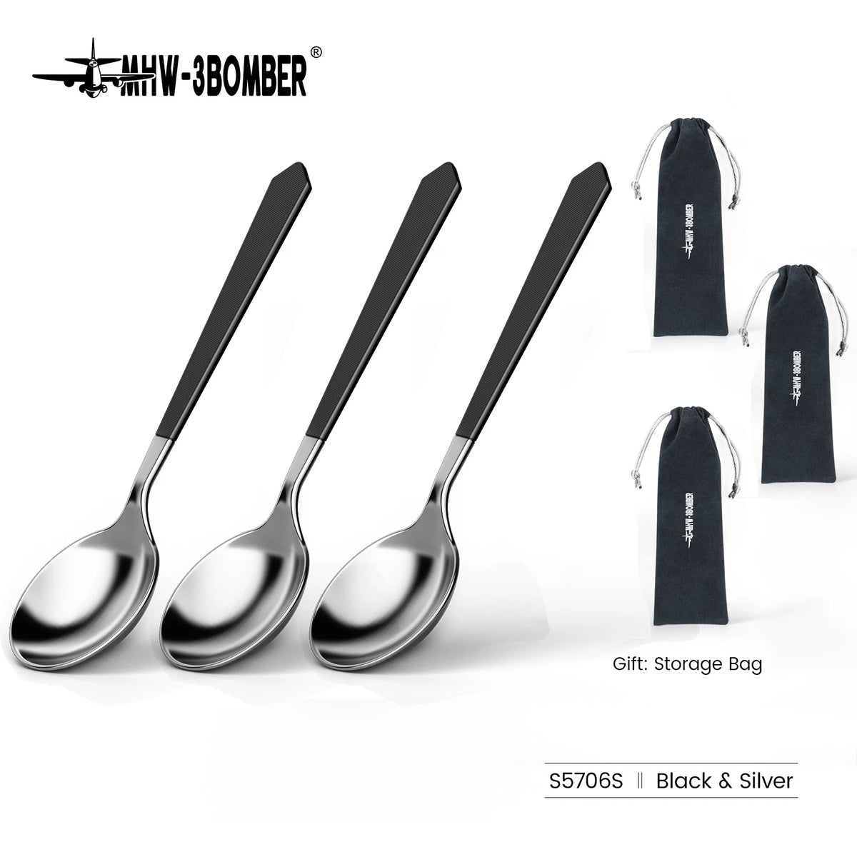 MHW-3BOMBER 1/2/3Pcs Measuring Spoon Coffee Tasting Spoon Stainless Steel Round Spoon for Baking/Cooking/Dessert Kitchen Tool