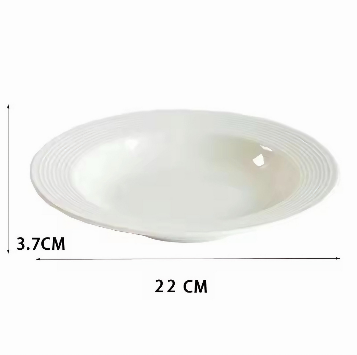 Prato de Porcelana com borda texturizada