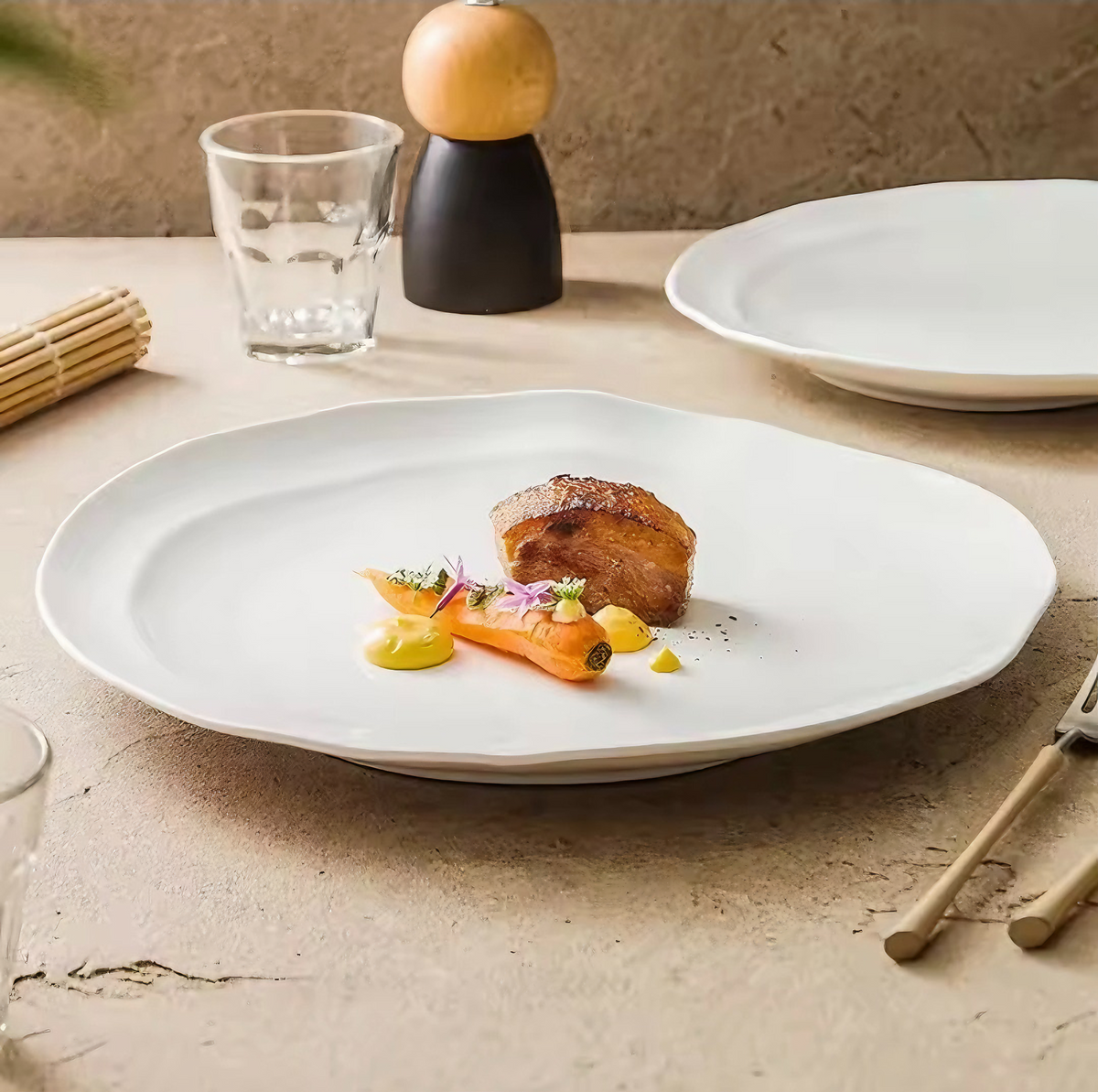 Irregular Ceramic Plate Steak Plate Salad Plate Sushi Dessert Plates Serving Plates Restaurant Molecular Cuisine Tableware